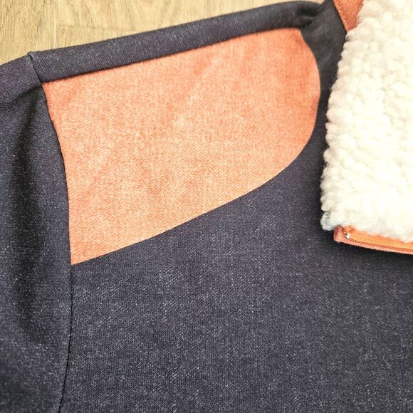 Gray-Black Pullover 1/2 Zip Shirt Jacket Wooly Collar Mens XL Sweatshirt NWOT - Picture 6 of 7